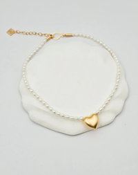 שרשרת צ'וקר פנינים הארט