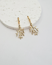 עגילי חישוק אלמוג פנינה