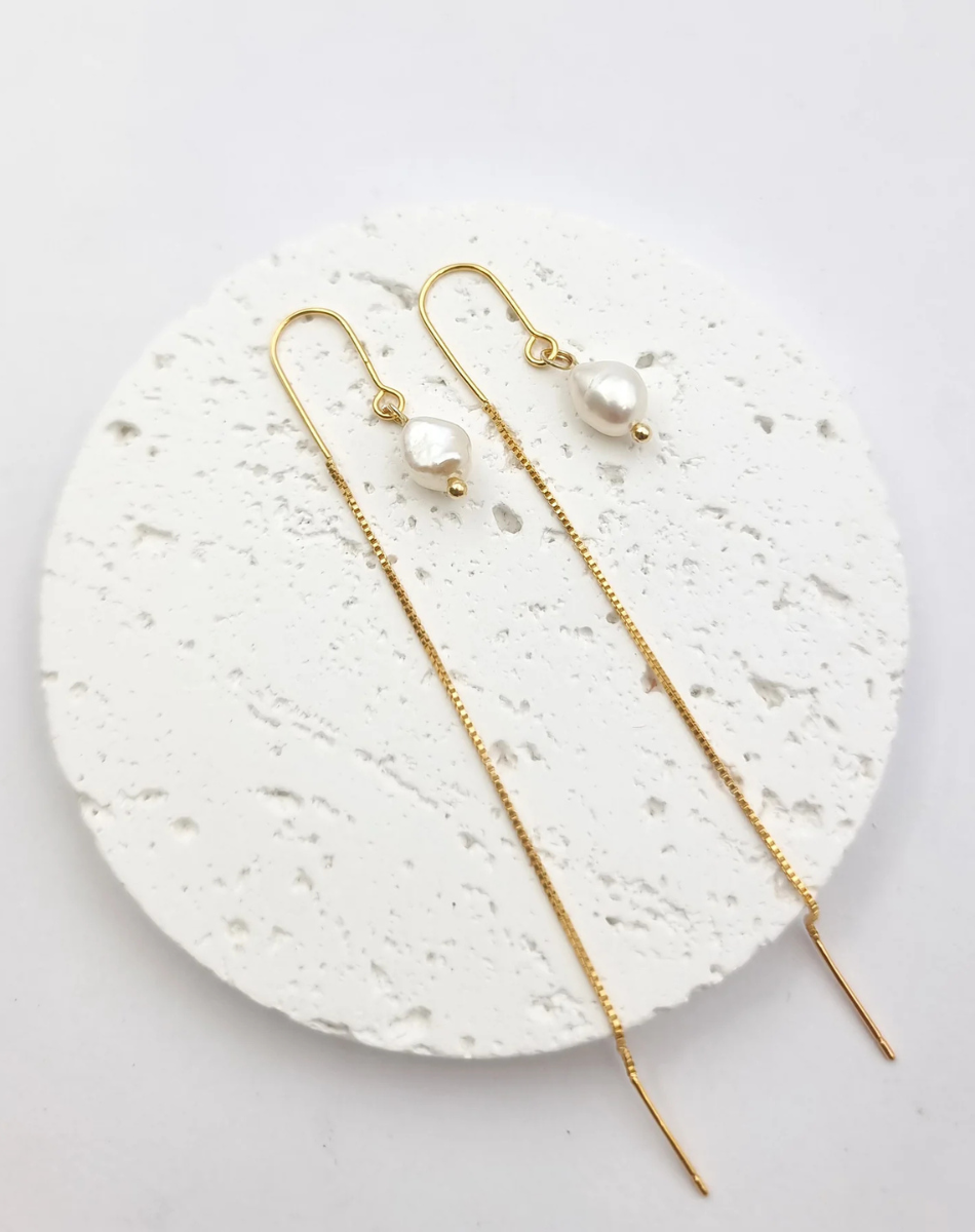 עגילי פנינים לונה