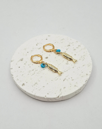 עגילי חישוק סקיי פיש