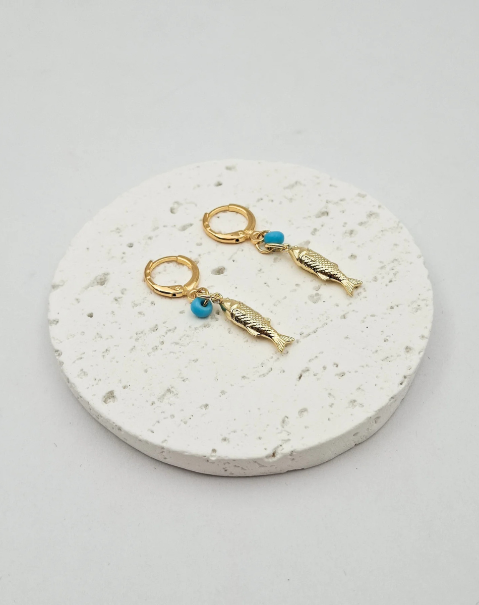 עגילי חישוק סקיי פיש