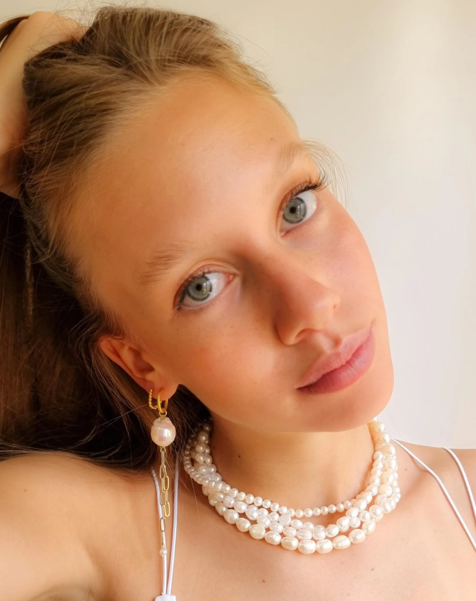 שרשרת שכבות פנינים אריאל