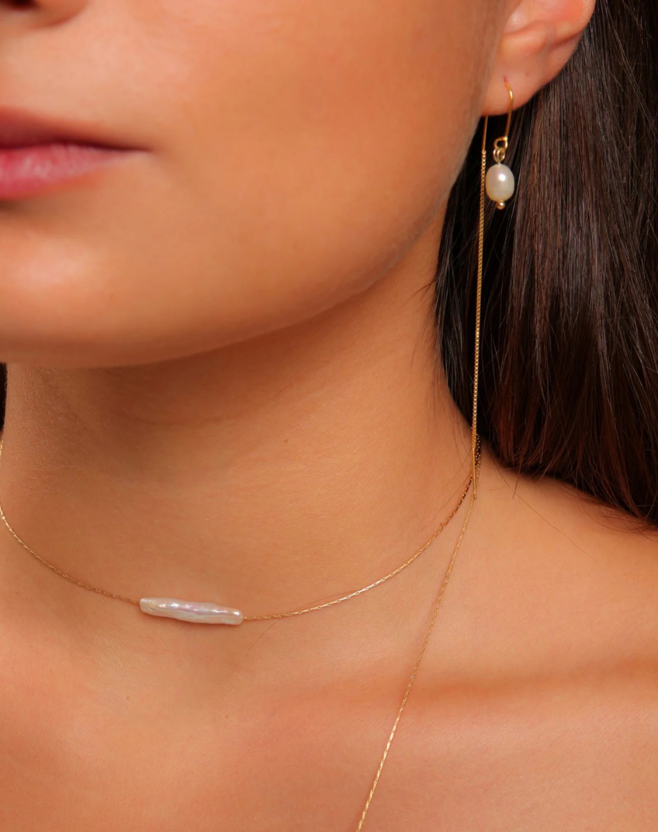 עגילי פנינים לונה