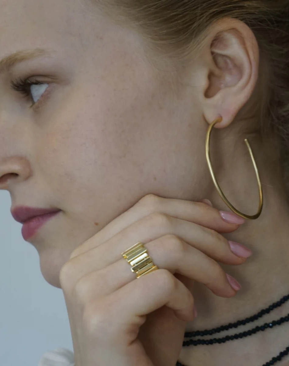 עגילי חישוק עבודת יד