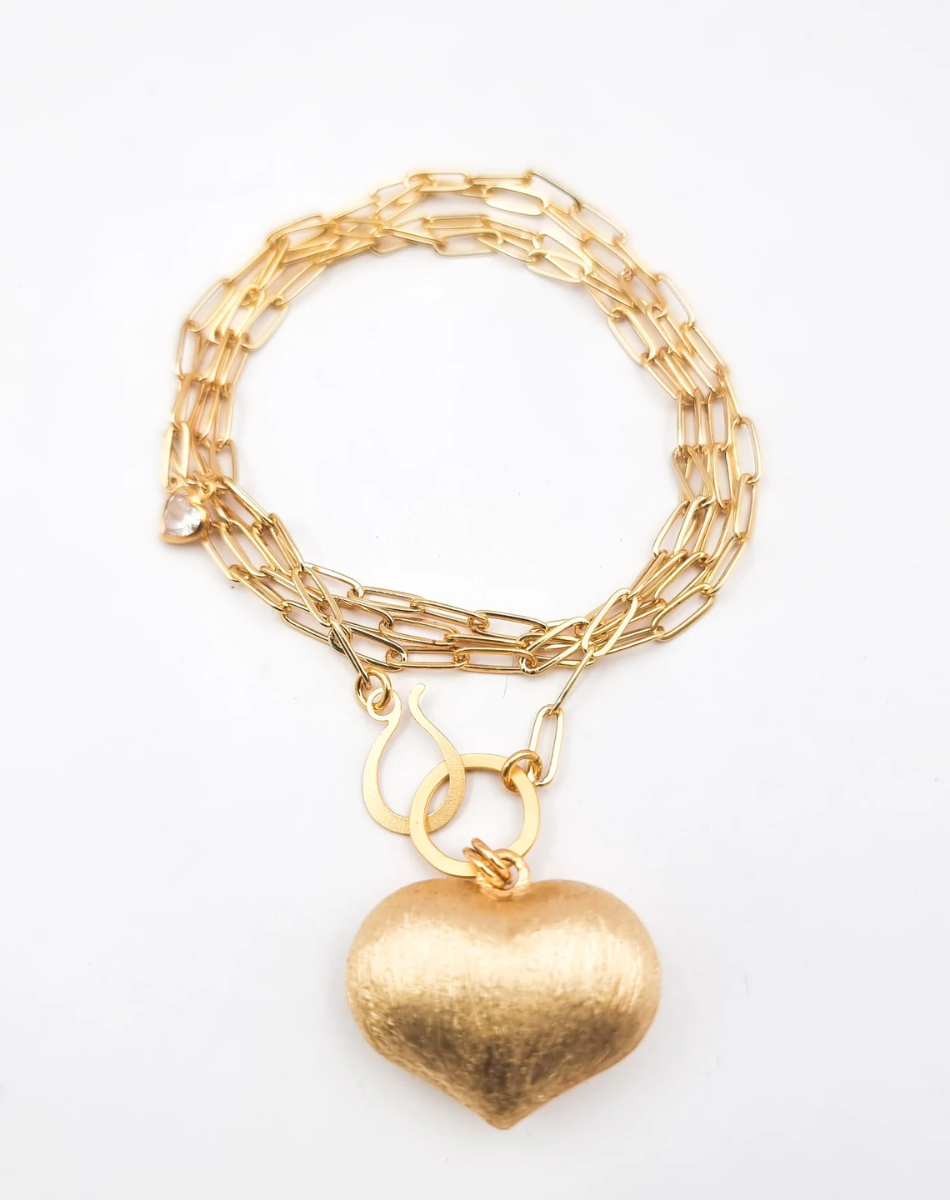 שרשרת צמיד חוליות לב