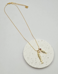 שרשרת דאבל פיש ופנינה