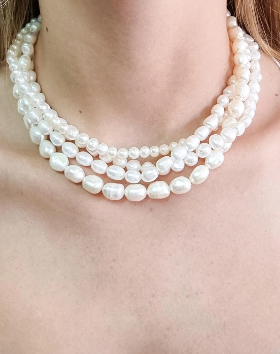 שרשרת שכבות פנינים אריאל