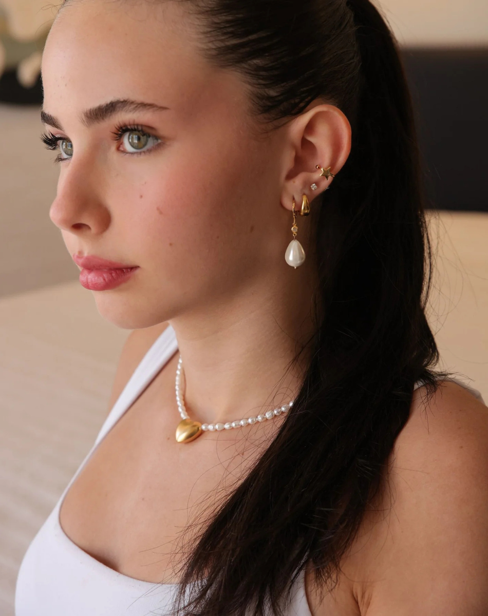 שרשרת צ'וקר פנינים הארט