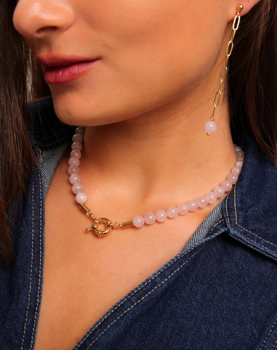 עגילי מלבנים רוז