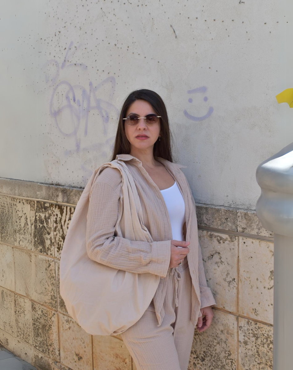 תיק צד קנגורו אבן